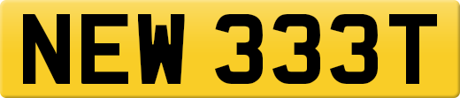 NEW 333T private number plate